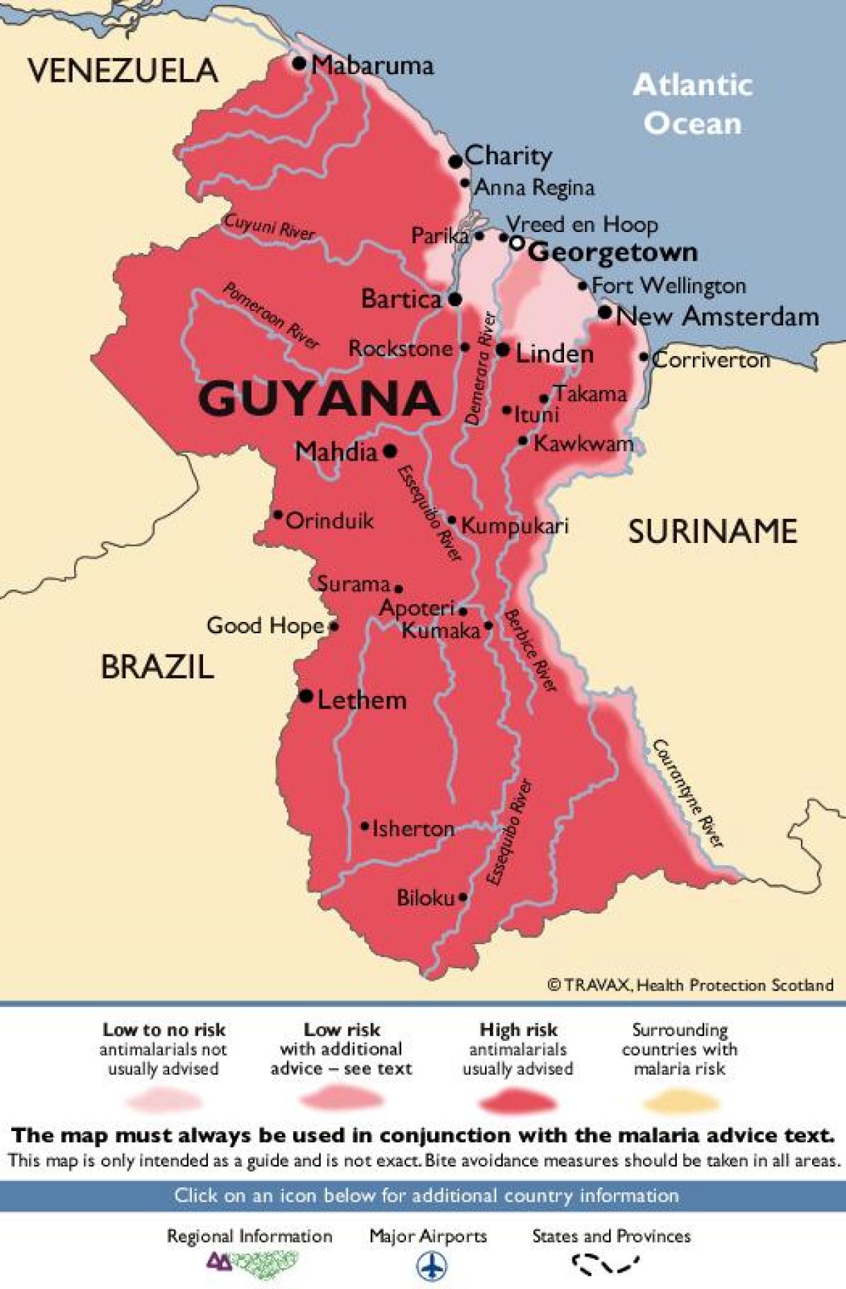 რუკა Guyana