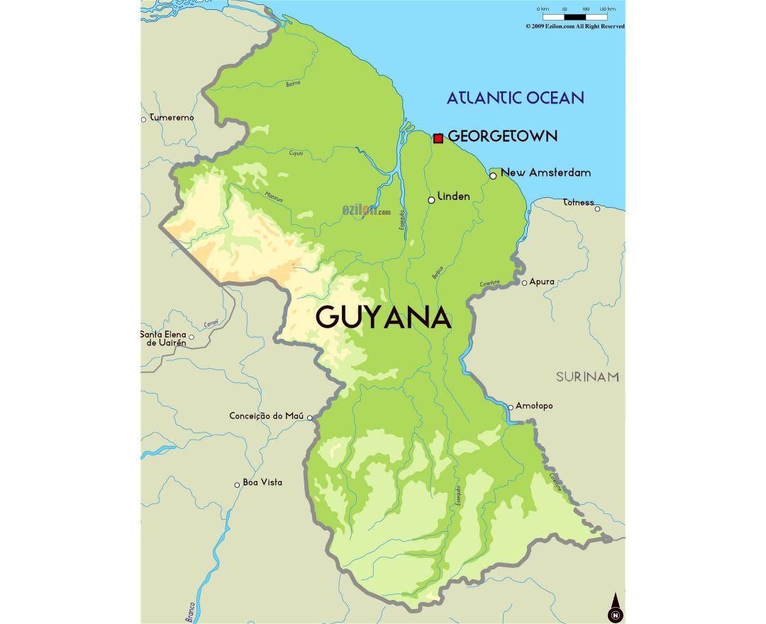 რუკა Guyana