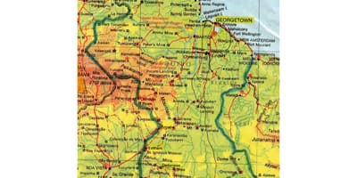 რუკა Guyana აფრიკაში