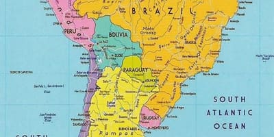 რუკა Guyana სამხრეთ ამერიკა 